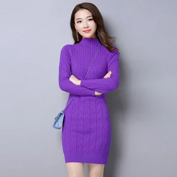 Elastība Trikotāžas Džemperis Sievietes Kleitu 2022 Rudens Ziemas Korejas Kašmira Augstu Uzrullētu Apkakli Ar Garām Piedurknēm Džemperis Sieviešu Džemperis Trikotāžas