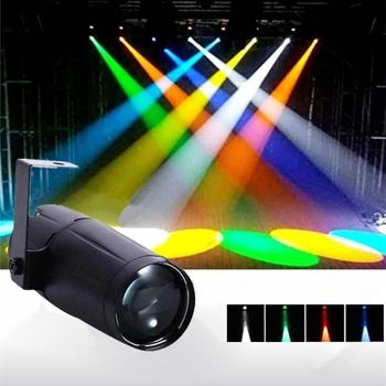 Mini 5W RGBW LED Spot Gaismas, Disko Spogulis Bumbu Uzmanības centrā KTV DJ Puses Parādīt Gaismas Projektors Skatuves Gaismas skatlogu Pinspot Gaismas