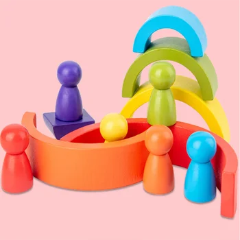 Montessori Rotaļlietas, Bērnu Agrīnās Izglītības Jigsaw Koka Rotaļlietas Ģimenei, Rotaļlietas, Bērnu Dāvanas