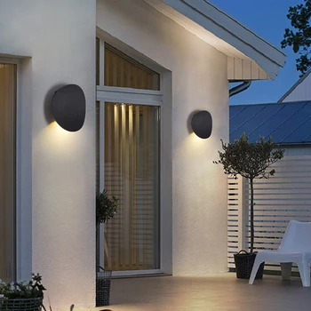 Ūdensizturīgs āra sienas lampas LED Sienas apgaismojuma IP65 pagalma Gaismas Garden Villa veranda Sconce Gaismas 110V, 220V Sconce Apgaismes iekārtas